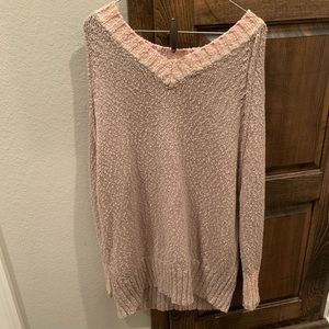 Tri-Colored Popcorn Sweater